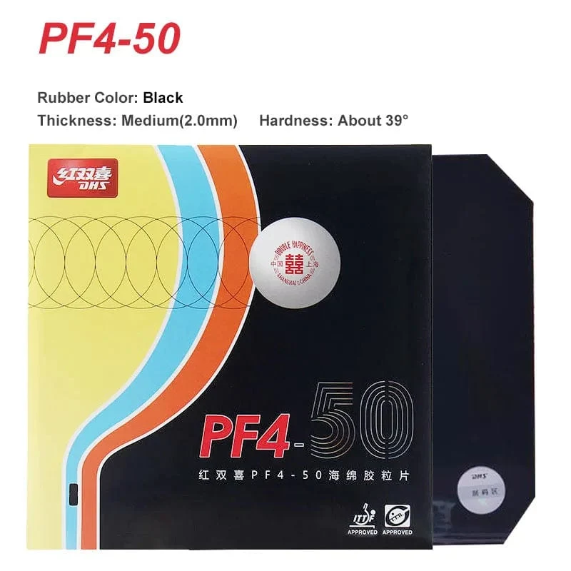Original DHS PF4 50 Tischtennis Gummi Klebrige Noppen-in PF4 Ping Pong Gummi für Loop Driving mit Angriff