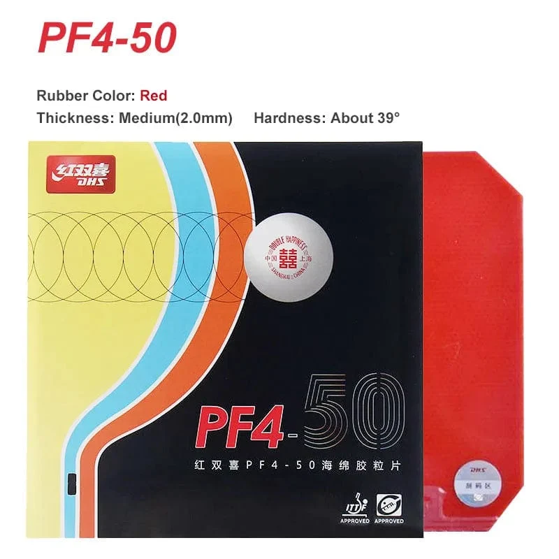 Original DHS PF4 50 Tischtennis Gummi Klebrige Noppen-in PF4 Ping Pong Gummi für Loop Driving mit Angriff