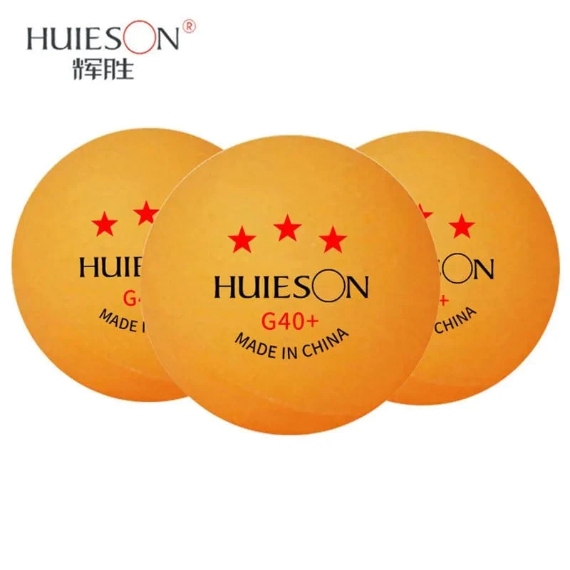 Huieson G40 + Professionelle Pingpongbälle 3 Sterne Tischtennisbälle aus Polymermaterial TTF-Standard Tischtennis für Wettkämpfe