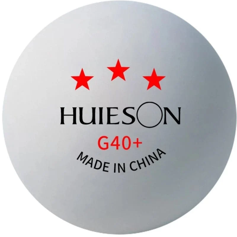 Huieson G40 + Professionelle Pingpongbälle 3 Sterne Tischtennisbälle aus Polymermaterial TTF-Standard Tischtennis für Wettkämpfe