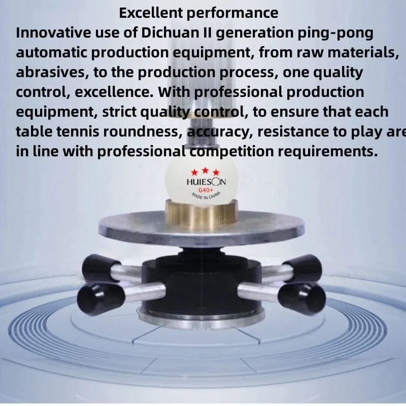 Huieson G40 + Professionelle Pingpongbälle 3 Sterne Tischtennisbälle aus Polymermaterial TTF-Standard Tischtennis für Wettkämpfe