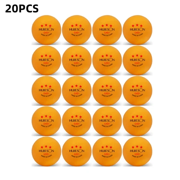Huieson G40 + Professionelle Pingpongbälle 3 Sterne Tischtennisbälle aus Polymermaterial TTF-Standard Tischtennis für Wettkämpfe