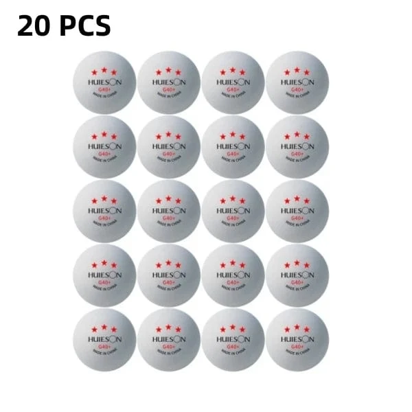 Huieson G40 + Professionelle Pingpongbälle 3 Sterne Tischtennisbälle aus Polymermaterial TTF-Standard Tischtennis für Wettkämpfe