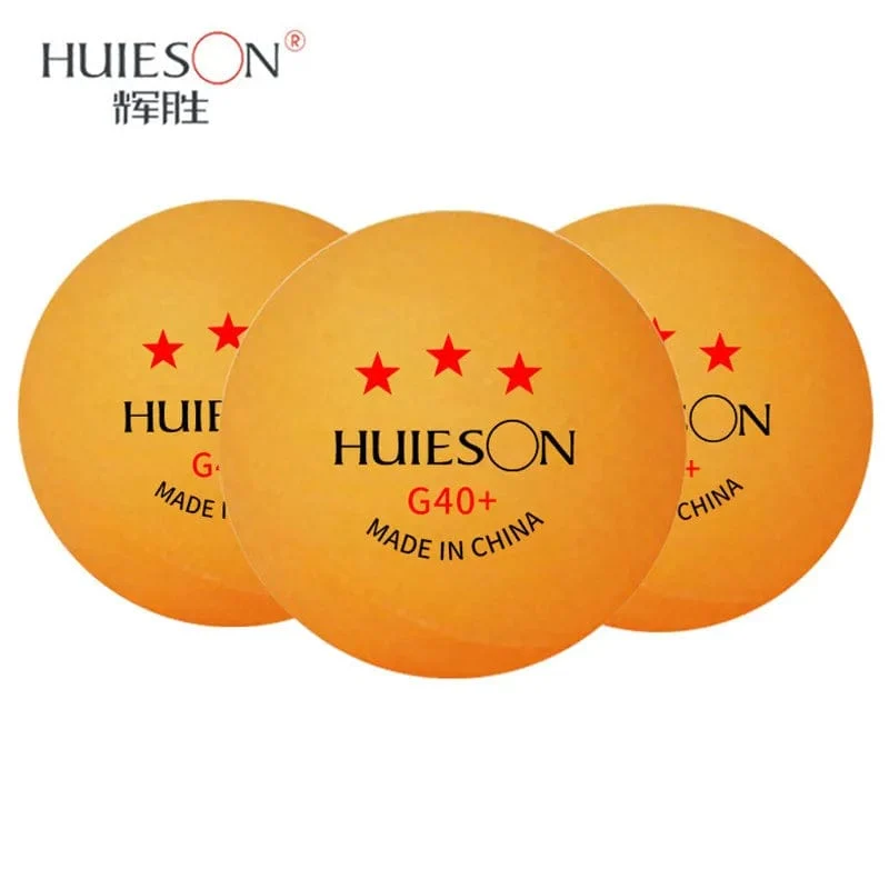 Huieson Professionelle 3-Sterne-Ping-Pong-Bälle ABS+ Tischtennisbälle aus neuem Material für Multiball-Trainingsroboter