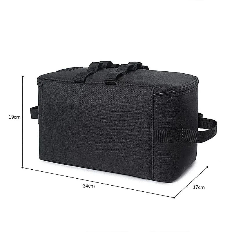 PACOONE Aufbewahrungstasche für Gastanks im Freien, Camping, große Kapazität, Bodennagel-Werkzeugtasche, Gaskartusche, Picknick, Kochgeschirr, Utensilien-Set