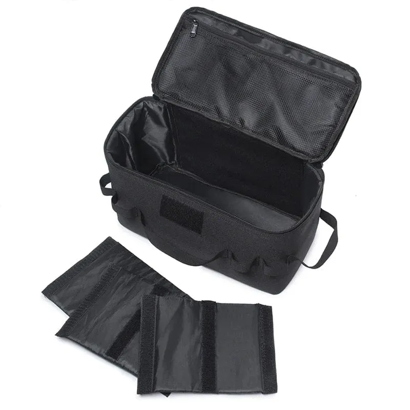PACOONE Aufbewahrungstasche für Gastanks im Freien, Camping, große Kapazität, Bodennagel-Werkzeugtasche, Gaskartusche, Picknick, Kochgeschirr, Utensilien-Set