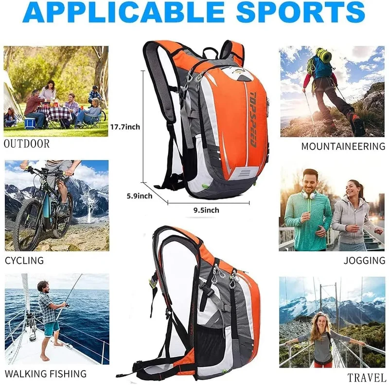 18 l ultraleichter Outdoor-Sport-Rucksack zum Klettern, Wandern, Laufen, Radfahren, Trinken, wasserdicht
