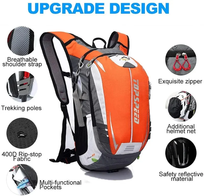 18 l ultraleichter Outdoor-Sport-Rucksack zum Klettern, Wandern, Laufen, Radfahren, Trinken, wasserdicht