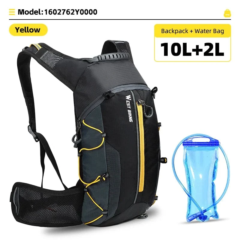 WEST BIKING Ultraleicht Fahrrad Tasche 10L Sport Trink Rucksack Ergonomie MTB Rennrad Radfahren Wasser Tasche Outdoor Klettern Tasche