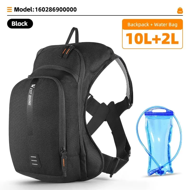 WEST BIKING Ultraleicht Fahrrad Tasche 10L Sport Trink Rucksack Ergonomie MTB Rennrad Radfahren Wasser Tasche Outdoor Klettern Tasche