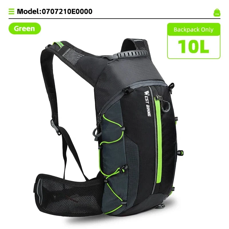 WEST BIKING Ultraleicht Fahrrad Tasche 10L Sport Trink Rucksack Ergonomie MTB Rennrad Radfahren Wasser Tasche Outdoor Klettern Tasche