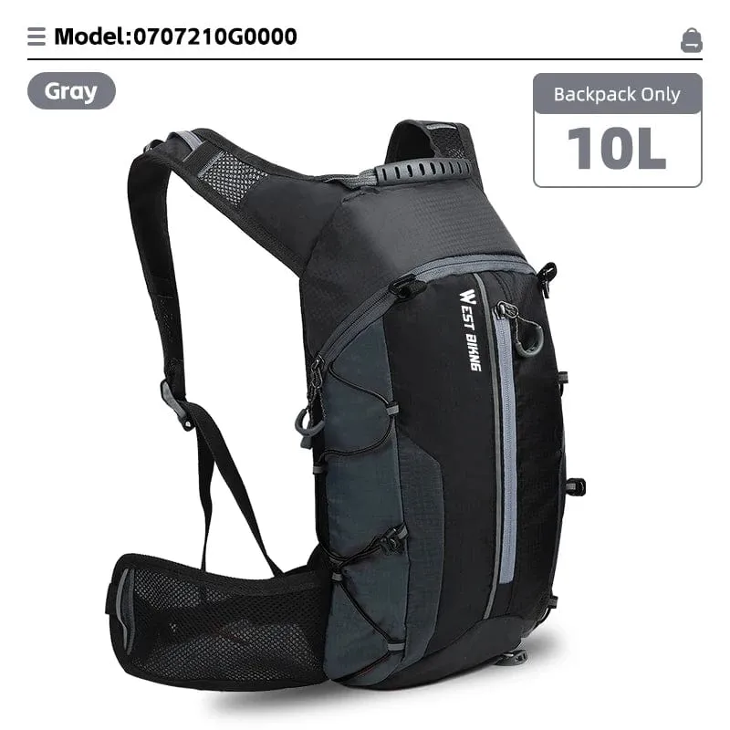 WEST BIKING Ultraleicht Fahrrad Tasche 10L Sport Trink Rucksack Ergonomie MTB Rennrad Radfahren Wasser Tasche Outdoor Klettern Tasche