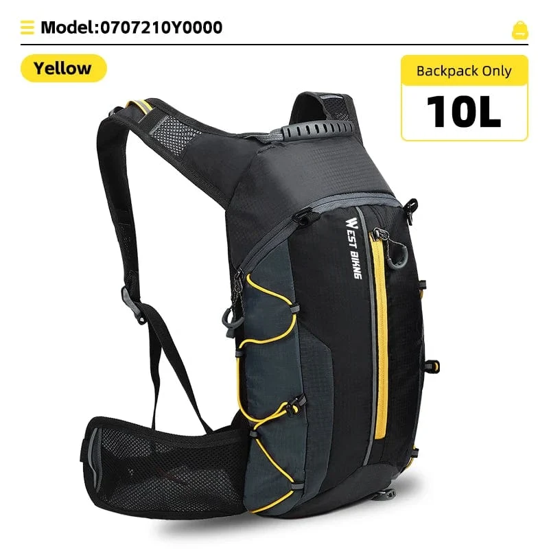 WEST BIKING Ultraleicht Fahrrad Tasche 10L Sport Trink Rucksack Ergonomie MTB Rennrad Radfahren Wasser Tasche Outdoor Klettern Tasche