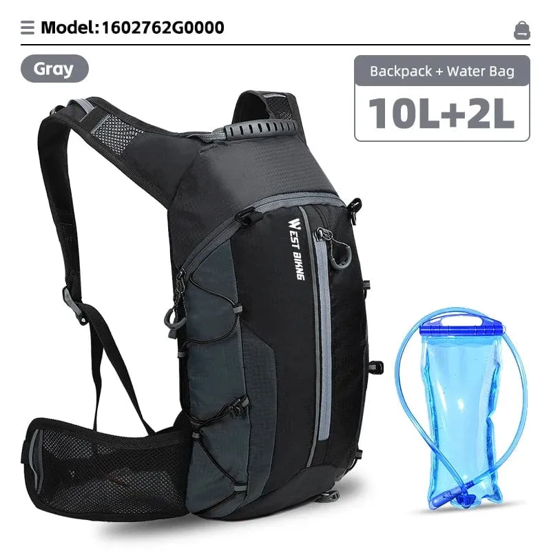 WEST BIKING Ultraleicht Fahrrad Tasche 10L Sport Trink Rucksack Ergonomie MTB Rennrad Radfahren Wasser Tasche Outdoor Klettern Tasche