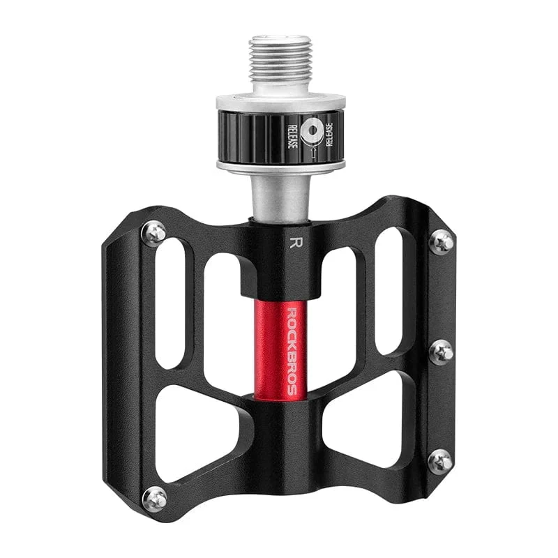ROCKBROS Fahrradpedale MTB Schnellspanner CNC Regendicht Dichtung Lager 8.2 cm Verbreitert Rutschfeste Chrom Molybdän Fahrrad Rennrad Pedal