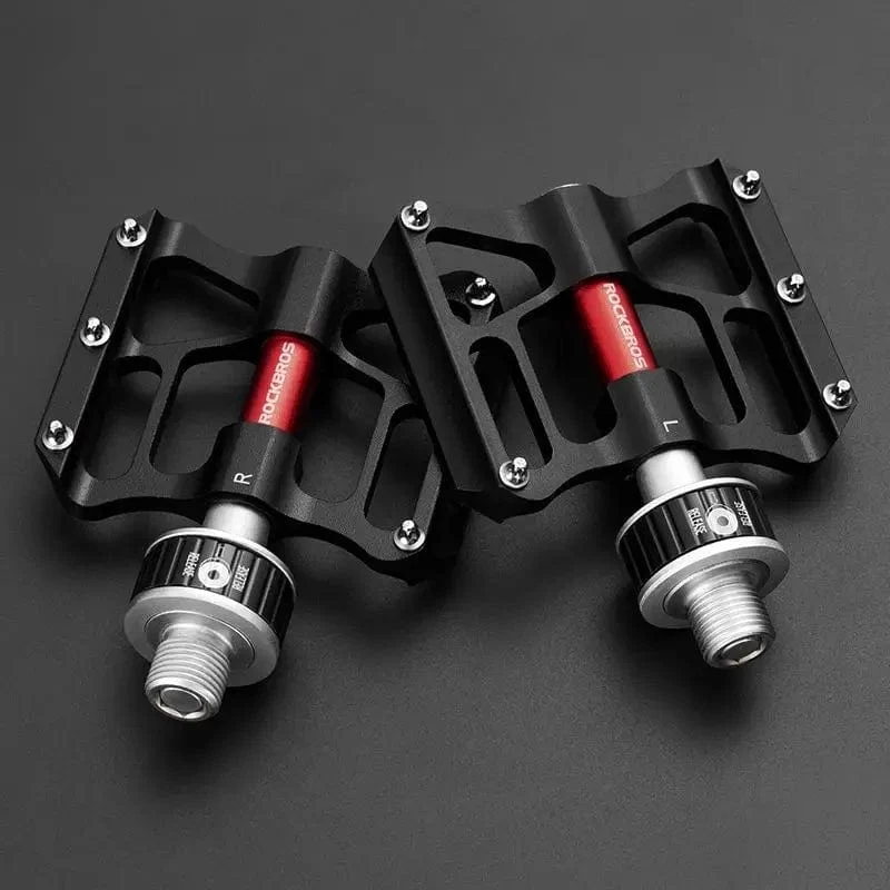 ROCKBROS Fahrradpedale MTB Schnellspanner CNC Regendicht Dichtung Lager 8.2 cm Verbreitert Rutschfeste Chrom Molybdän Fahrrad Rennrad Pedal