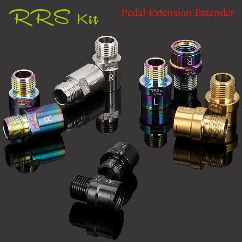 Rrskit Fahrradpedalverlängerungsschrauben Abstandshalter R66E Pedalverlängerungsachse Kurbelzubehör 16Mm 20Mm Für MTB Rennradpedal
