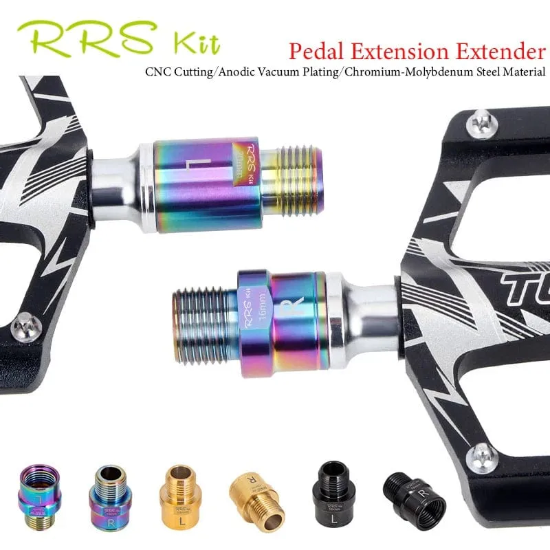Rrskit Fahrradpedalverlängerungsschrauben Abstandshalter R66E Pedalverlängerungsachse Kurbelzubehör 16Mm 20Mm Für MTB Rennradpedal
