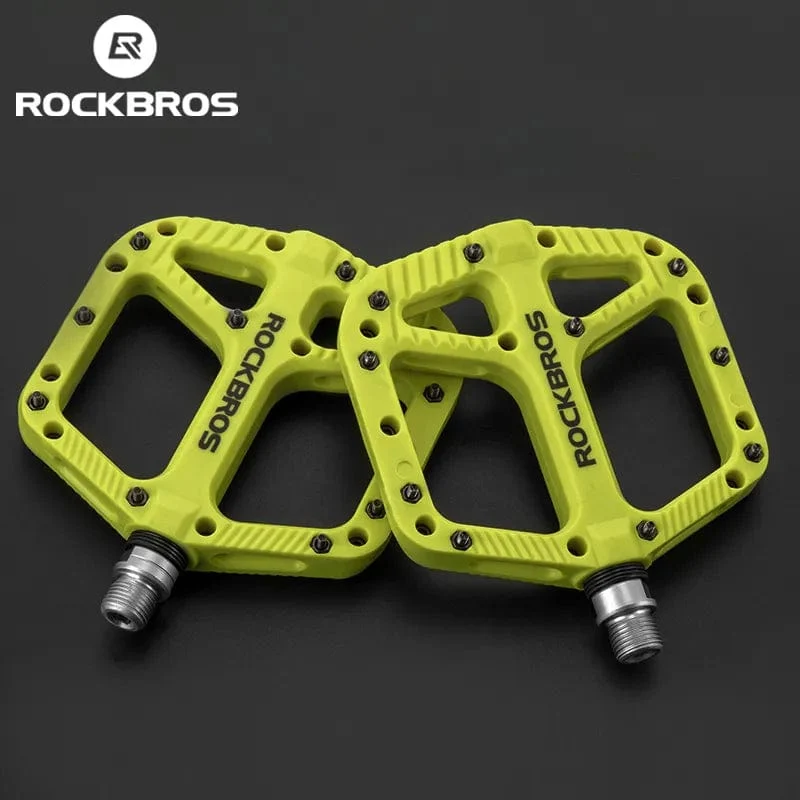 ROCKBROS Fahrradpedale Fahrrad Ultraleicht Dichtung Lager Radfahren Nylon Straße bmx Mtb Pedale Flache Plattform Fahrrad Teile Zubehör