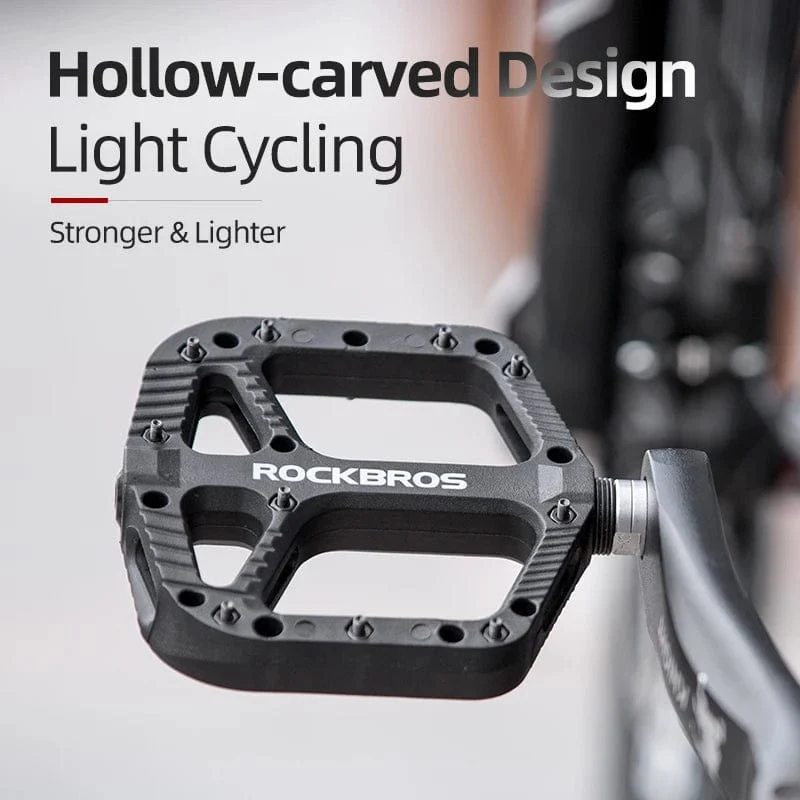 ROCKBROS Fahrradpedale Fahrrad Ultraleicht Dichtung Lager Radfahren Nylon Straße bmx Mtb Pedale Flache Plattform Fahrrad Teile Zubehör