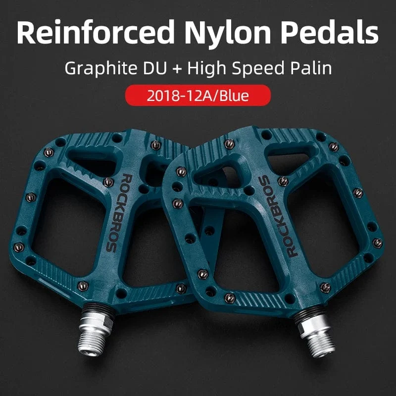 ROCKBROS Fahrradpedale Fahrrad Ultraleicht Dichtung Lager Radfahren Nylon Straße bmx Mtb Pedale Flache Plattform Fahrrad Teile Zubehör