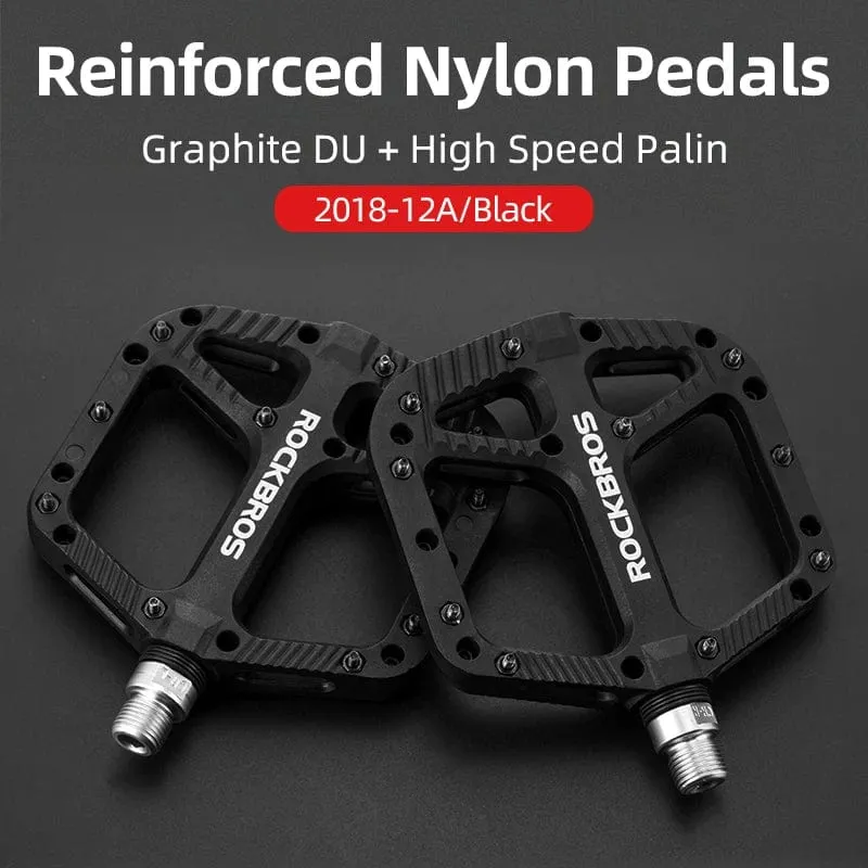 ROCKBROS Fahrradpedale Fahrrad Ultraleicht Dichtung Lager Radfahren Nylon Straße bmx Mtb Pedale Flache Plattform Fahrrad Teile Zubehör