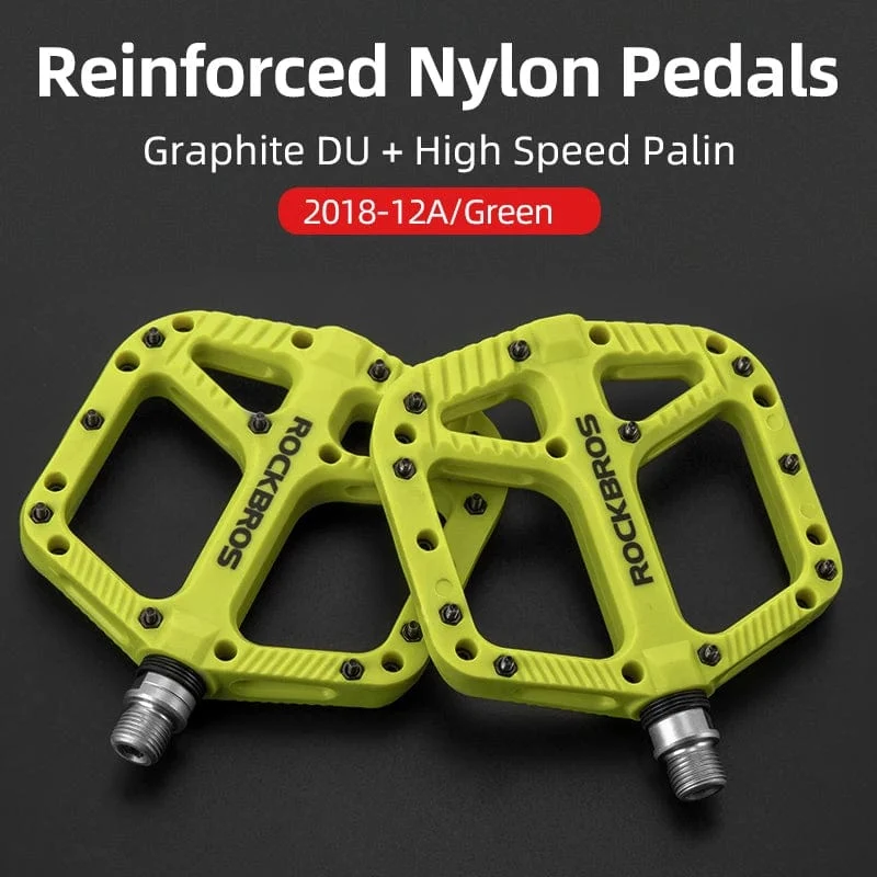 ROCKBROS Fahrradpedale Fahrrad Ultraleicht Dichtung Lager Radfahren Nylon Straße bmx Mtb Pedale Flache Plattform Fahrrad Teile Zubehör