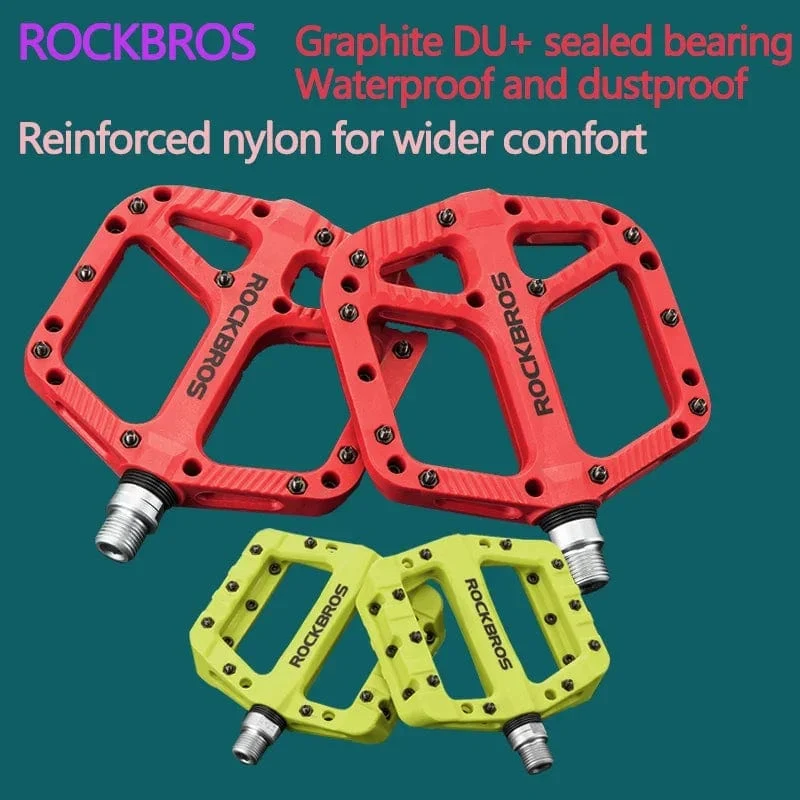 ROCKBROS fahrrad ultra-light lager pedal nylon verbund high-speed-lager + graphit DU pedal reiten ist mehr geschmiert