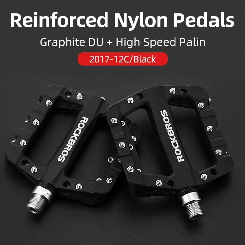 ROCKBROS fahrrad ultra-light lager pedal nylon verbund high-speed-lager + graphit DU pedal reiten ist mehr geschmiert