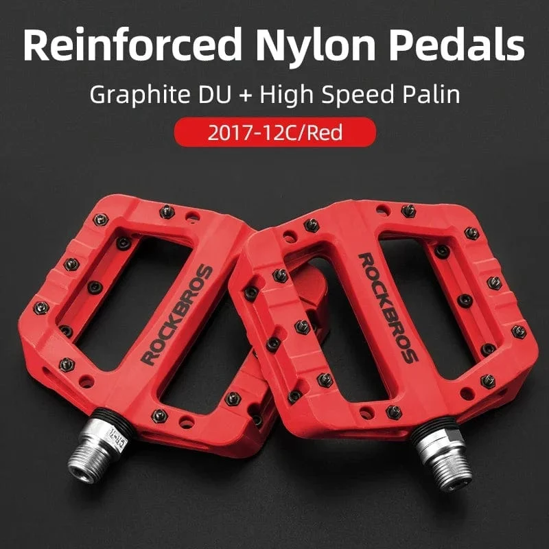 ROCKBROS fahrrad ultra-light lager pedal nylon verbund high-speed-lager + graphit DU pedal reiten ist mehr geschmiert