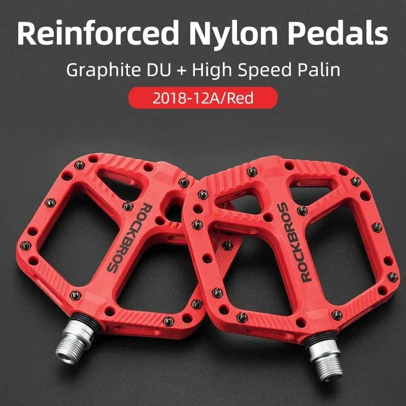 ROCKBROS fahrrad ultra-light lager pedal nylon verbund high-speed-lager + graphit DU pedal reiten ist mehr geschmiert