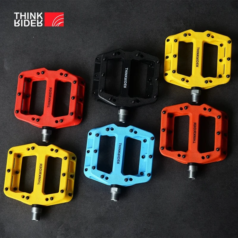 ThinkRider Flache Fahrradpedale MTB Straße 3 Versiegelt Lager Fahrradpedale Berg Pedale Breite Plattform Bicicleta Zubehör