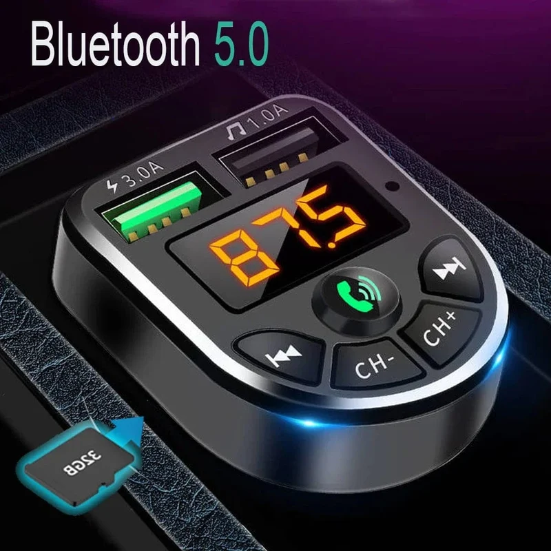 Auto Bluetooth MP3 Player Drahtloser Audioempfänger Dual USB 3.1A Schnellladegerät FM-Übertragung Auto MP3 Player Zubehör