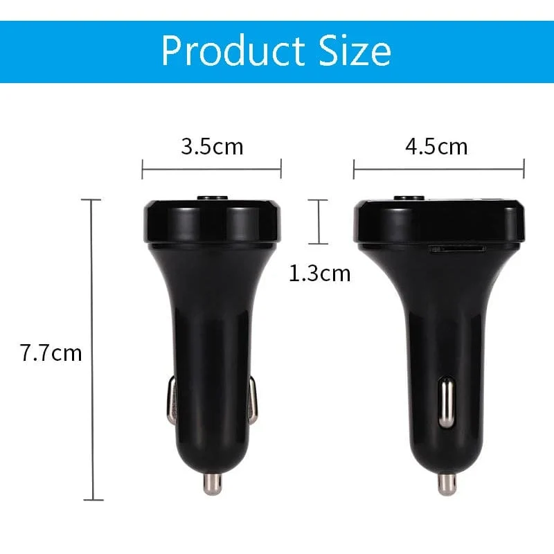 Auto Bluetooth MP3 Player Drahtloser Audioempfänger Dual USB 3.1A Schnellladegerät FM-Übertragung Auto MP3 Player Zubehör