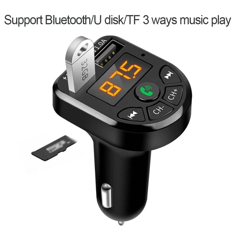 Auto Bluetooth MP3 Player Drahtloser Audioempfänger Dual USB 3.1A Schnellladegerät FM-Übertragung Auto MP3 Player Zubehör