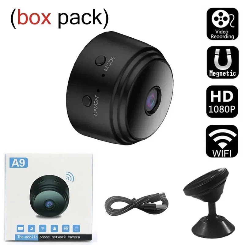 Mini A9 Kameras WiFi Wireless 1080p Fahrzeugkamera Voice Recorder Home Camcorder Sicherheitsüberwachungselektronik