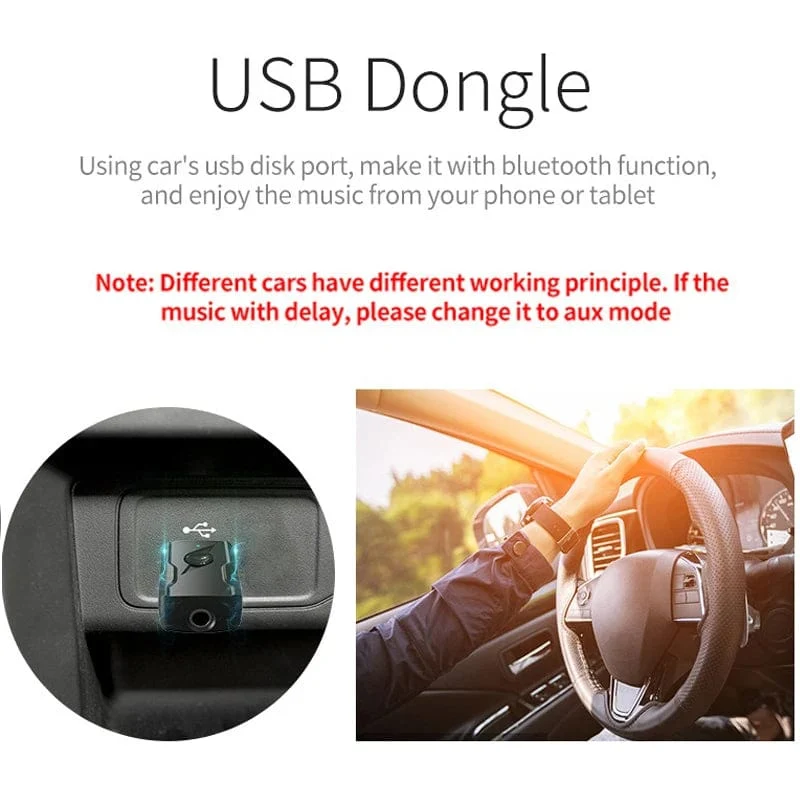 USB & 3.5mm AUX Bluetooth 5.3 Dongle Audio Receiver Transmitter Musik Adapter Für PC Mp3 Lautsprecher TV Drahtlose Kopfhörer auto Radio