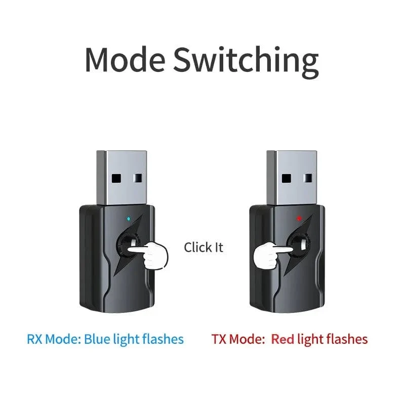 USB & 3.5mm AUX Bluetooth 5.3 Dongle Audio Receiver Transmitter Musik Adapter Für PC Mp3 Lautsprecher TV Drahtlose Kopfhörer auto Radio
