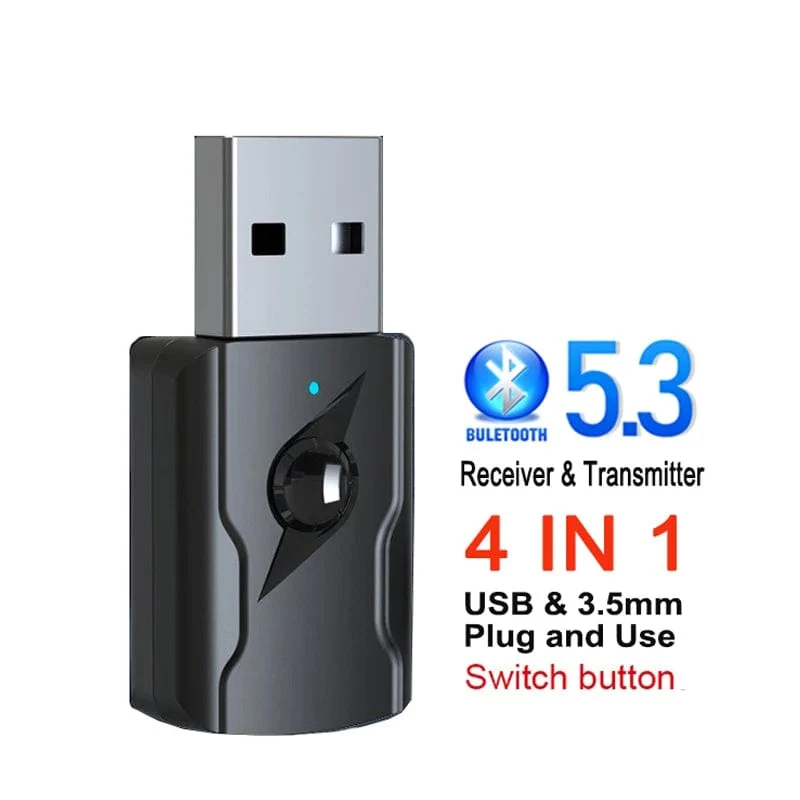 USB & 3.5mm AUX Bluetooth 5.3 Dongle Audio Receiver Transmitter Musik Adapter Für PC Mp3 Lautsprecher TV Drahtlose Kopfhörer auto Radio