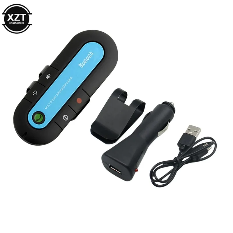 Freisprecheinrichtung fürs Auto, 4.1 + EDR, kabellose Bluetooth-kompatible Freisprecheinrichtung, MP3-Musik-Player, USB-Power-Audio-Empfänger, Clip an der Sonnenblende