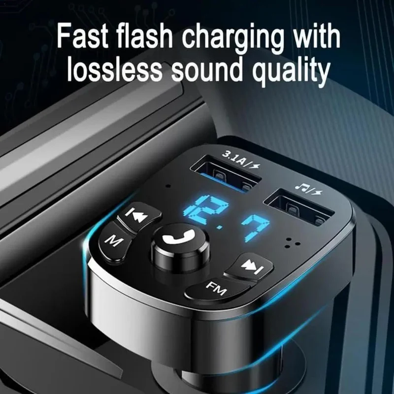 Auto Bluetooth FM Transmitter 87.5-108 MHz Audio Auto Mp3 Player 5V Ausgang USB Auto Auto Schnelle Ladung Elektronisches Zubehör 12-24V