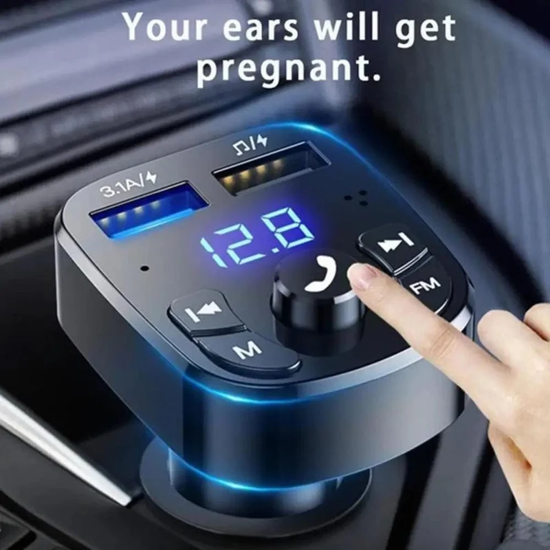 Auto Bluetooth FM Transmitter 87.5-108 MHz Audio Auto Mp3 Player 5V Ausgang USB Auto Auto Schnelle Ladung Elektronisches Zubehör 12-24V