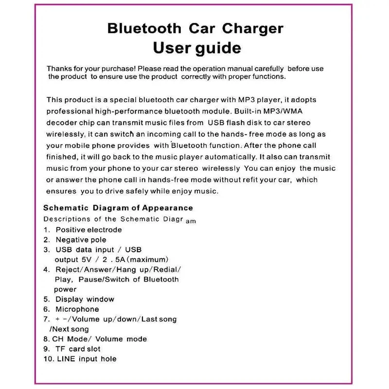 Auto Bluetooth FM Transmitter 87.5-108 MHz Audio Auto Mp3 Player 5V Ausgang USB Auto Auto Schnelle Ladung Elektronisches Zubehör 12-24V