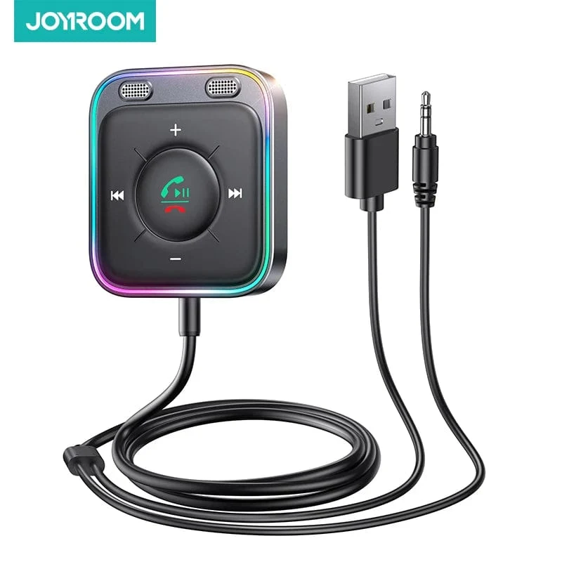 Joyroom Bluetooth 5.3 Kabelloser Empfänger Autoadapter Verbesserte Dual-Mikrofone ENC-Rauschunterdrückung 3.5-mm-AUX-Auto-Bluetooth-Empfänger