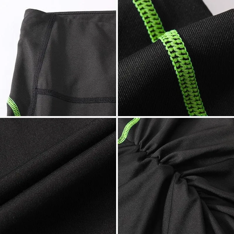 Yoga-Set, schnell trocknend, 2-teilig, kurzärmelig, lange Hosen, Outdoor-Sportbekleidung, Fitness-Anzug, Übergröße, Sport-Outfit für Damen