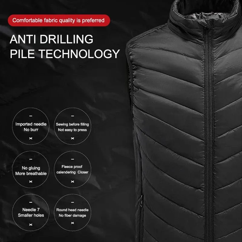 X-TIGER 9/2 Orte Beheizte Jacke Männer Frauen USB Elektrische Thermische Warme Jagd Mantel Winter Outdoor Camping Wandern Beheizte Weste