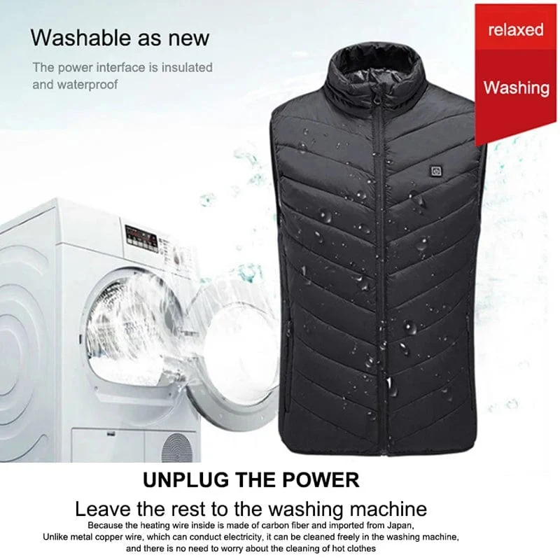 X-TIGER 9/2 Orte Beheizte Jacke Männer Frauen USB Elektrische Thermische Warme Jagd Mantel Winter Outdoor Camping Wandern Beheizte Weste
