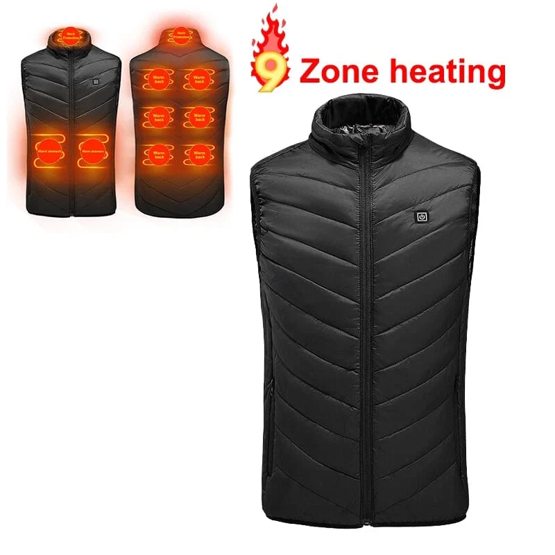 X-TIGER 9/2 Orte Beheizte Jacke Männer Frauen USB Elektrische Thermische Warme Jagd Mantel Winter Outdoor Camping Wandern Beheizte Weste