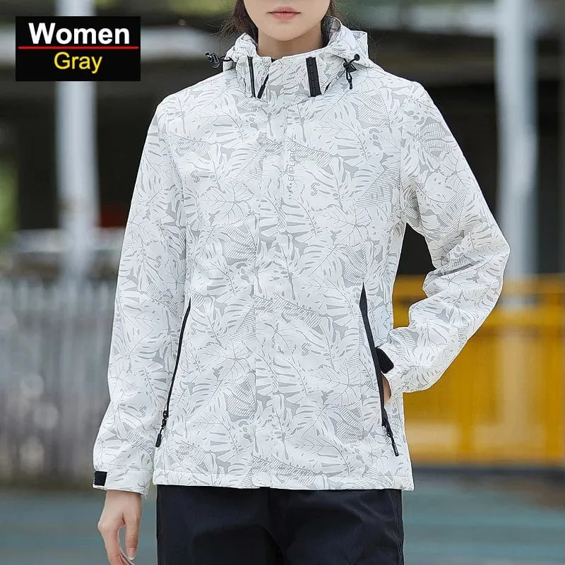 CHRLCK Damen wasserdichte Wanderjacke, reflektierend, winddicht, Laufjacke, Damen, Camping, Angeln, Jagd, Trekkingmäntel