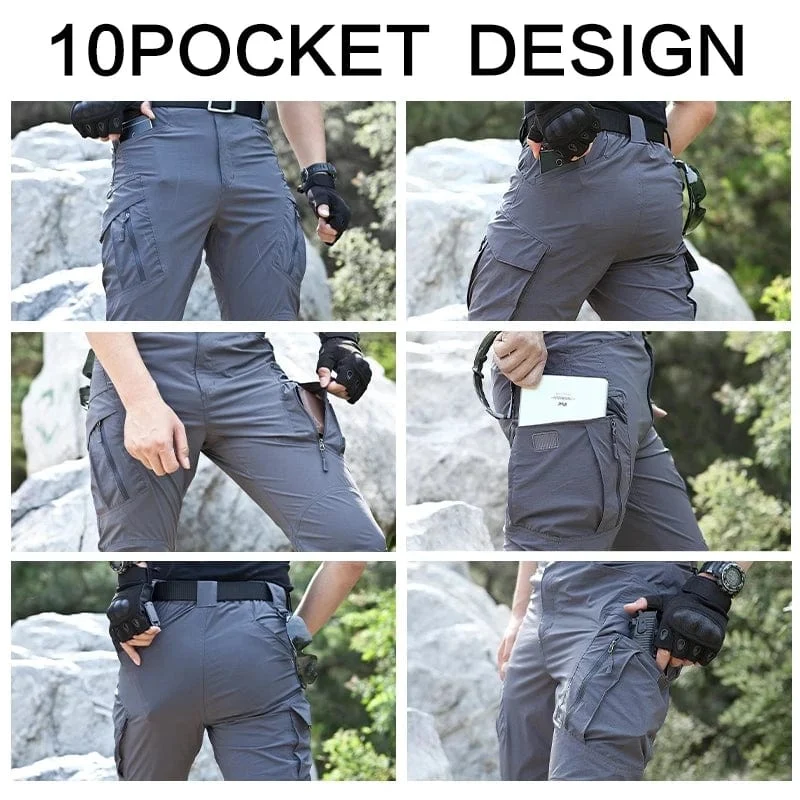Männer Sommer Schnell Trocknend Dünne Outdoor Trekking Angeln Wandern Hosen Wasserdichte Fleece Warme Militärische Taktische Fracht Skifahren Hosen